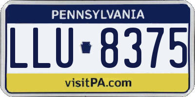PA license plate LLU8375