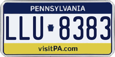PA license plate LLU8383