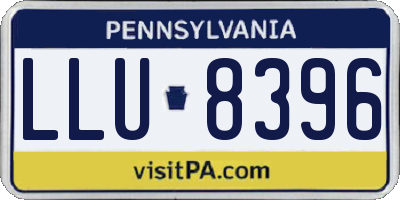 PA license plate LLU8396