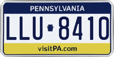 PA license plate LLU8410