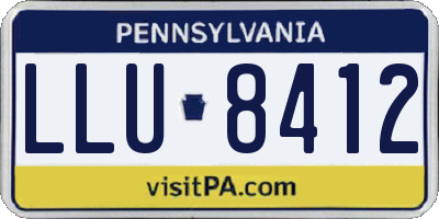 PA license plate LLU8412