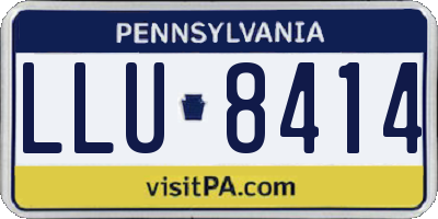 PA license plate LLU8414