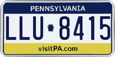 PA license plate LLU8415