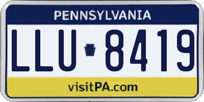PA license plate LLU8419
