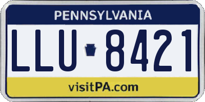 PA license plate LLU8421