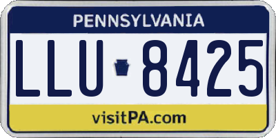 PA license plate LLU8425