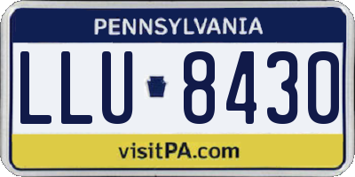 PA license plate LLU8430