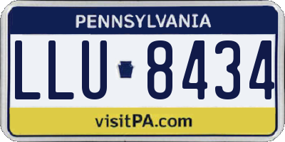 PA license plate LLU8434