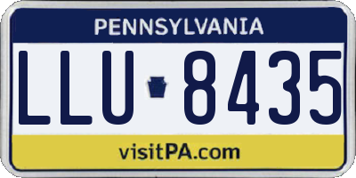 PA license plate LLU8435