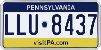 PA license plate LLU8437
