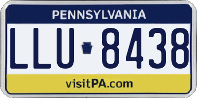 PA license plate LLU8438