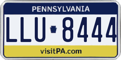 PA license plate LLU8444