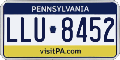 PA license plate LLU8452