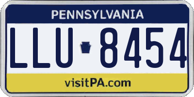PA license plate LLU8454