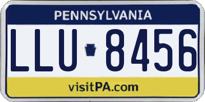 PA license plate LLU8456
