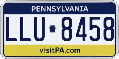 PA license plate LLU8458