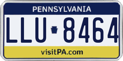 PA license plate LLU8464