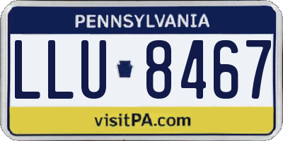 PA license plate LLU8467