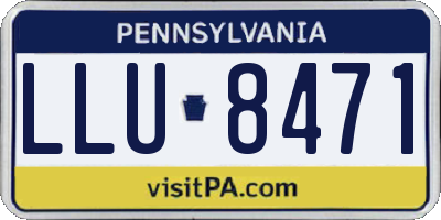PA license plate LLU8471