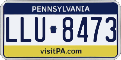PA license plate LLU8473