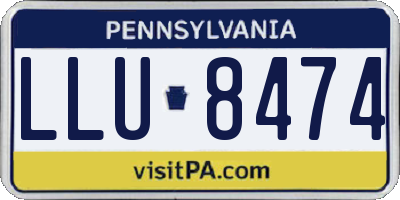 PA license plate LLU8474