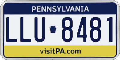 PA license plate LLU8481
