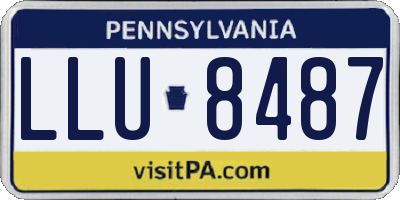 PA license plate LLU8487