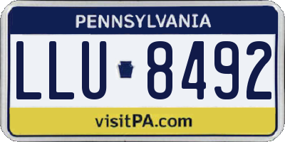 PA license plate LLU8492