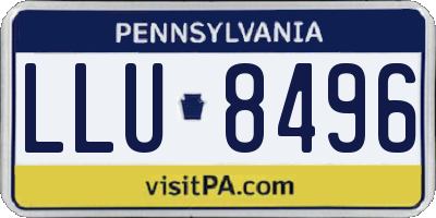 PA license plate LLU8496