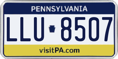 PA license plate LLU8507