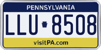 PA license plate LLU8508