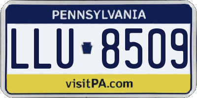 PA license plate LLU8509