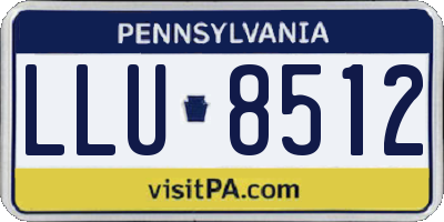 PA license plate LLU8512
