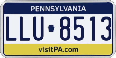 PA license plate LLU8513
