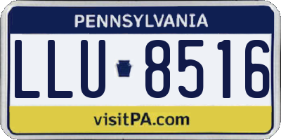 PA license plate LLU8516