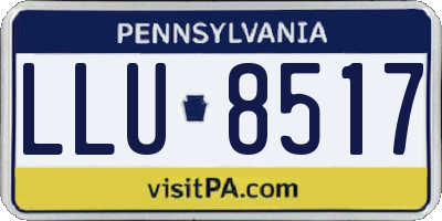 PA license plate LLU8517