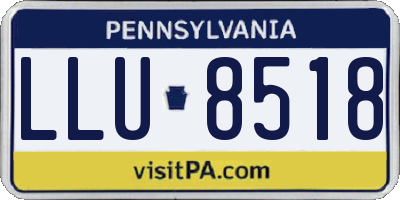 PA license plate LLU8518