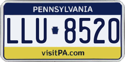 PA license plate LLU8520