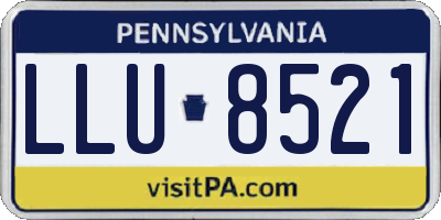 PA license plate LLU8521