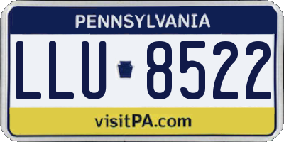 PA license plate LLU8522