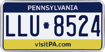 PA license plate LLU8524
