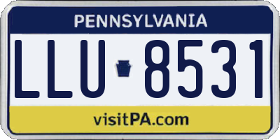 PA license plate LLU8531