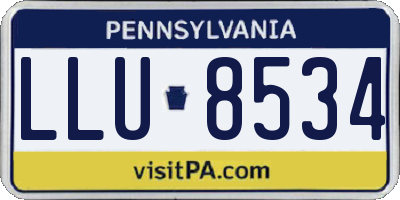 PA license plate LLU8534