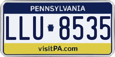 PA license plate LLU8535