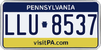 PA license plate LLU8537