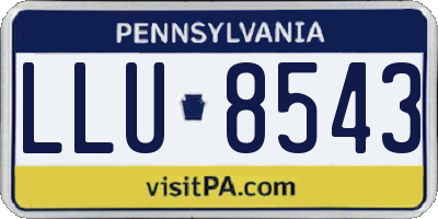 PA license plate LLU8543