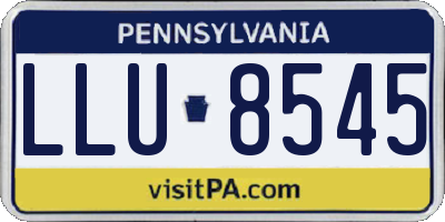 PA license plate LLU8545