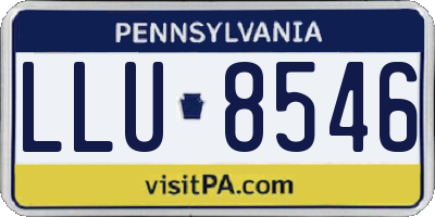 PA license plate LLU8546