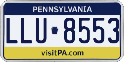 PA license plate LLU8553