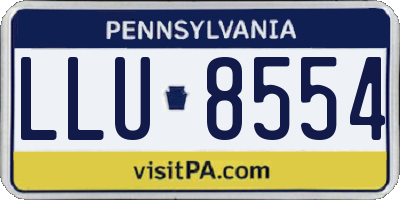 PA license plate LLU8554